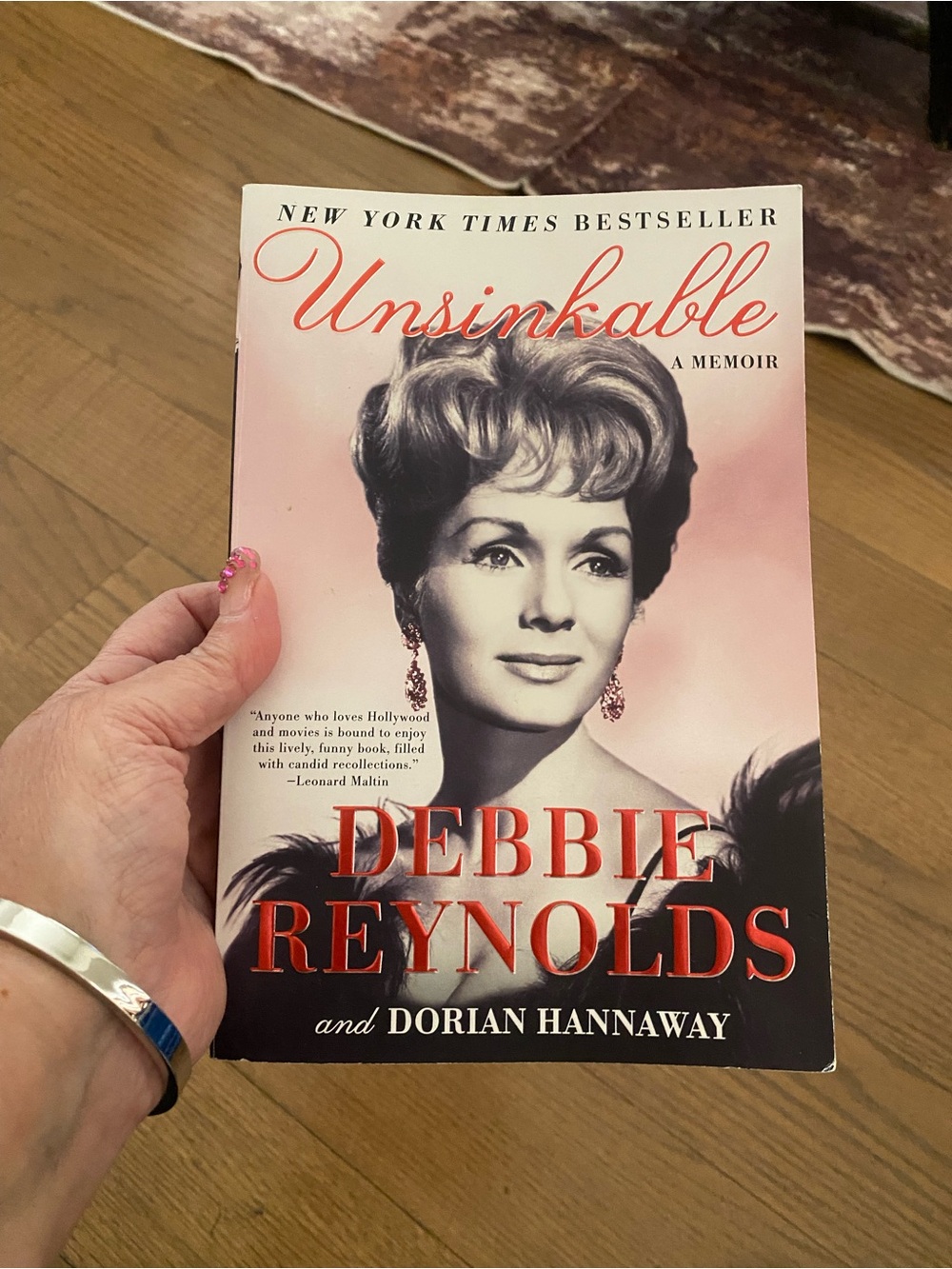 Unsinkable by Debbie Reynolds - Hardcover Memoir (Pink/Black Cover)